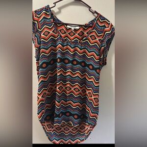 Daniel Rainn Multicolor Chevron Blouse